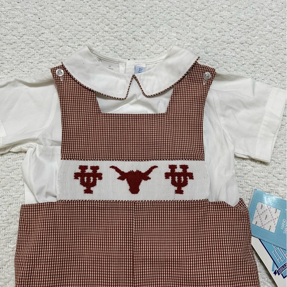 Vive La Fete University of Texas Longhorns Short Overalls Size 4T NWT - Picture 2 of 10